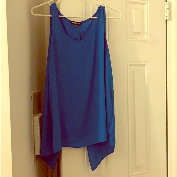 Sheet dark blue tank with open slit in the back - Picture 1 of 2